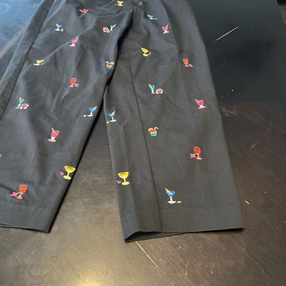 Preowned Women’s Drapers And Damon’s Petites Size 8P Stretch Embroidered Pants - Picture 3 of 7
